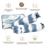 Crane Baby Pillow and Bolster Set - Caspian Whale