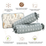 Crane Baby Pillow and Bolster Set - Ezra Animal