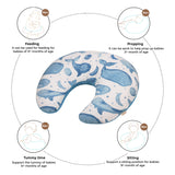 Crane Baby Feeding & Nursing Pillow - Caspian Whale