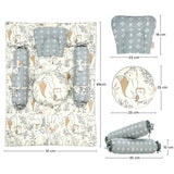 Crane Baby 5-Piece Mattress Set - Ezra Animal