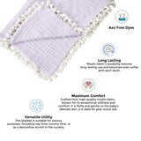 Crane Baby 6 Layer Muslin Blanket Lilac - Lavender