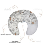Crane Baby Feeding & Nursing Pillow - Ezra Animal
