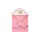 abracadabra Hooded Towel with 2 Face Washers Blossom