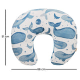 Crane Baby Feeding & Nursing Pillow - Caspian Whale
