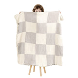 Abracadabra Organic Muslin Patchwork Blanket Grey