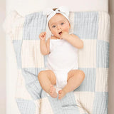 Abracadabra Organic Muslin Patchwork Blanket Blue