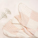 Abracadabra Organic Muslin Patchwork Blanket Pink