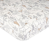 Crane Baby Crib Sheet - Ezra Woodland