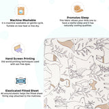 Crane Baby Crib Sheet - Ezra Woodland