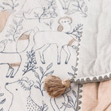 Crane Baby Crib Sheet - Ezra Woodland