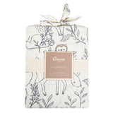 Crane Baby Crib Sheet - Ezra Woodland