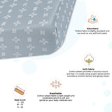 Crane Baby Crib Sheet - Ezra River Dash
