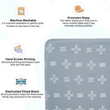 Crane Baby Crib Sheet - Ezra River Dash