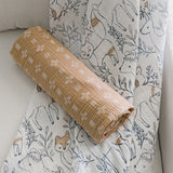 Crane Baby Muslin Swaddle Set of 2 - Ezra Animal & Copper Dash