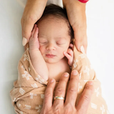 Crane Baby Muslin Swaddle Set of 2 - Ezra Animal & Copper Dash