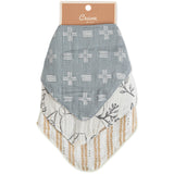 Crane Baby Bandana Bib Set - Ezra Animal
