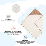 Crane Baby Hooded Towel - Ezra Copper Dash