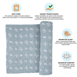 Crane Baby Single Swaddle Wrap - Ezra River Dash