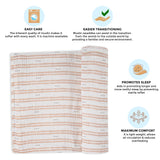 Crane Baby Single Swaddle Wrap - Ezra Herringbone