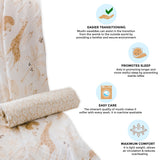 Crane Baby Muslin Swaddle Set of 2 - Kendi Safari & Diamond