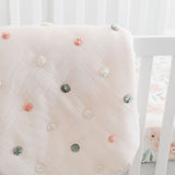 Crane Baby Pom Pom Quilted Blanket - Parker