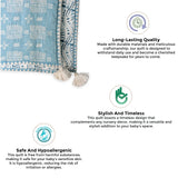 Crane Baby Quilted Blanket - Caspian