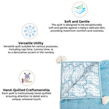 Crane Baby Quilted Blanket - Caspian