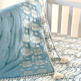 Crane Baby Quilted Blanket - Caspian