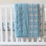 Crane Baby Quilted Blanket - Caspian