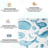 Crane Baby Crib Sheet - Caspian Whale