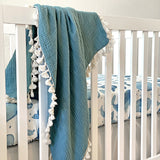 Crane Baby Caspian Crib Sheet - Whale