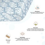 Crane Baby Crib Sheet - Caspian Indigo