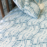 Crane Baby Crib Sheet - Caspian Indigo