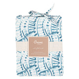 Crane Baby Crib Sheet - Caspian Indigo