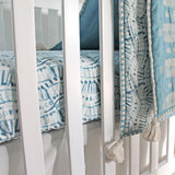 Crane Baby Crib Sheet - Caspian Indigo