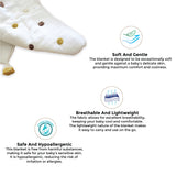 Crane Baby Pom Pom Quilted Blanket - Kendi