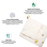 Crane Baby Pom Pom Quilted Blanket - Kendi