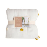 Crane Baby Pom Pom Quilted Blanket - Kendi