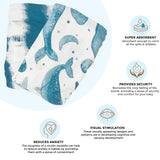 Crane Baby Muslin Swaddle Set - Caspian Whale & Tie-Dye