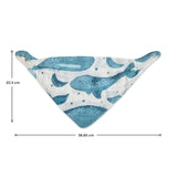 Crane Baby Bandana Bib Set - Caspian Whale