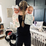 Crane Baby Burp Cloth Set - Caspian Whale