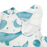 Crane Baby Sleeping Bag - Caspian Whale (Muslin 0-9mo.)