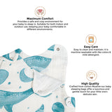 Crane Baby Sleeping Bag - Caspian Whale (Muslin 0-9mo.)