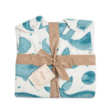 Crane Baby Sleeping Bag - Caspian Whale (Muslin 0-9mo.)