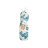 Crane Baby Single Swaddle Wrap - Caspian Whale Print