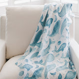 Crane Baby Single Swaddle Wrap - Caspian Whale Print