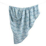 Crane Baby Single Swaddle Wraps - Caspian Indigo Print