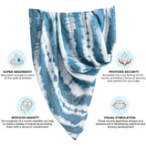 Crane Baby Single Swaddle Wrap - Caspian Tie-Dye