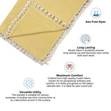 Crane Baby 6 Layer Muslin Blanket - Ochre