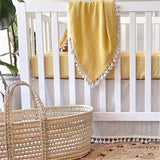 Crane Baby 6 Layer Muslin Blanket - Ochre